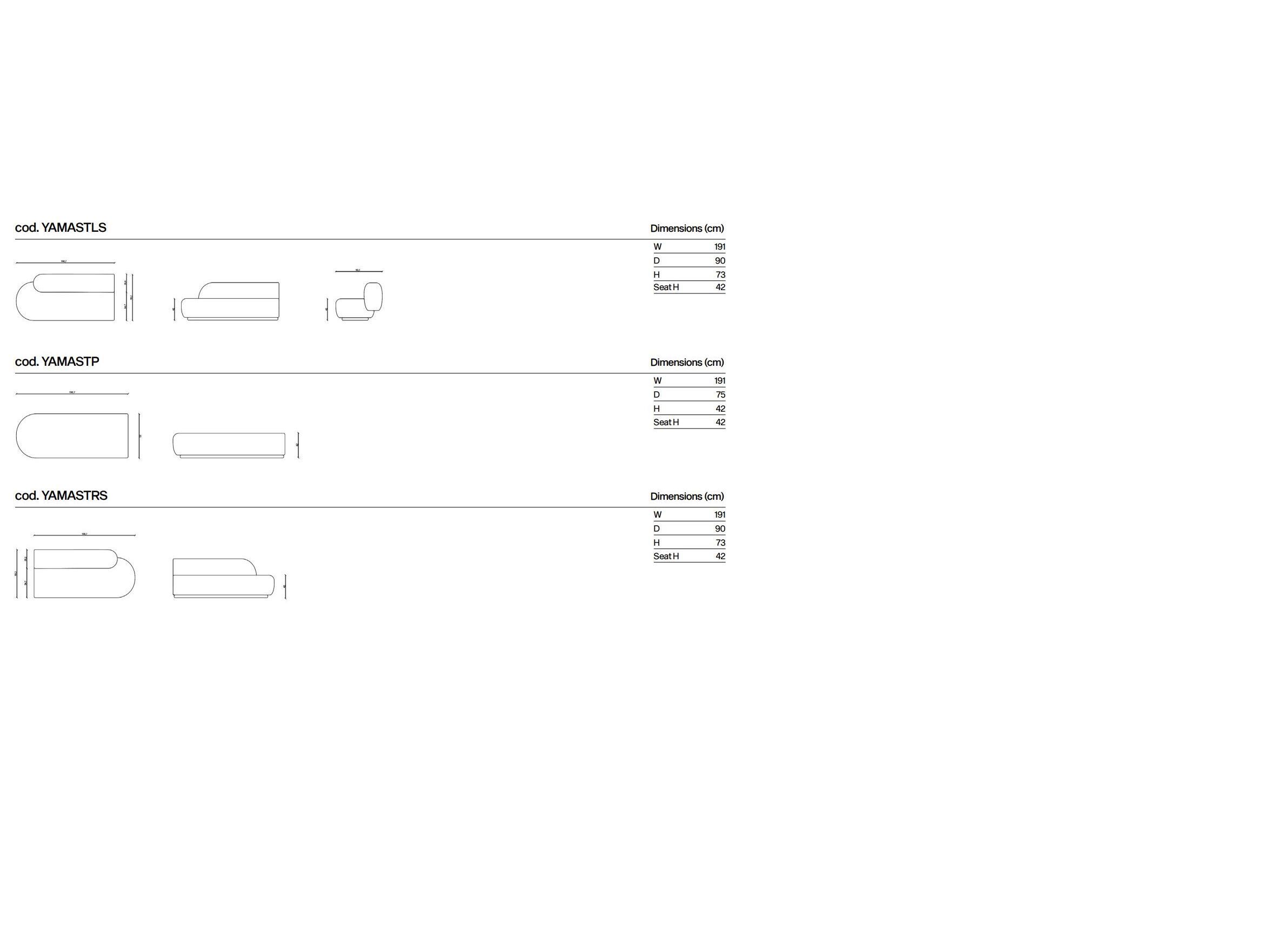Модульный изогнутый диван из ткани Secolo YAMATA ARCH-00001829 - Вид №7