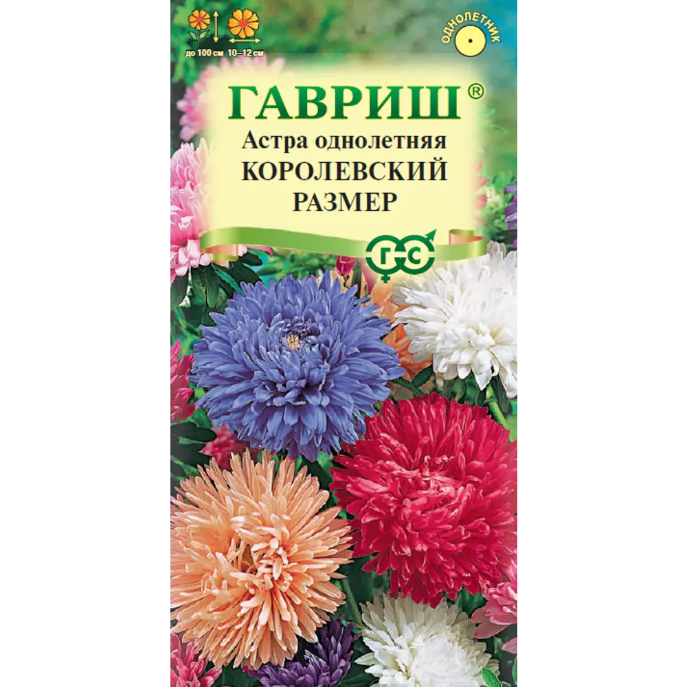 Семена астры Королевский размер микс - пышное цветение все лето 89401743 ГАВРИШ STLM-1563000