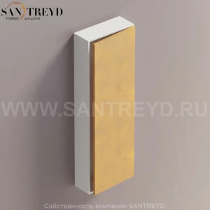 LIFT Модульный шкаф 120 см с правой дверью на доводчиках. Модули могут располагаться горизонтально и вертикально. Отделка: белая краска и натуральная кожа. AMOB054NALZDX