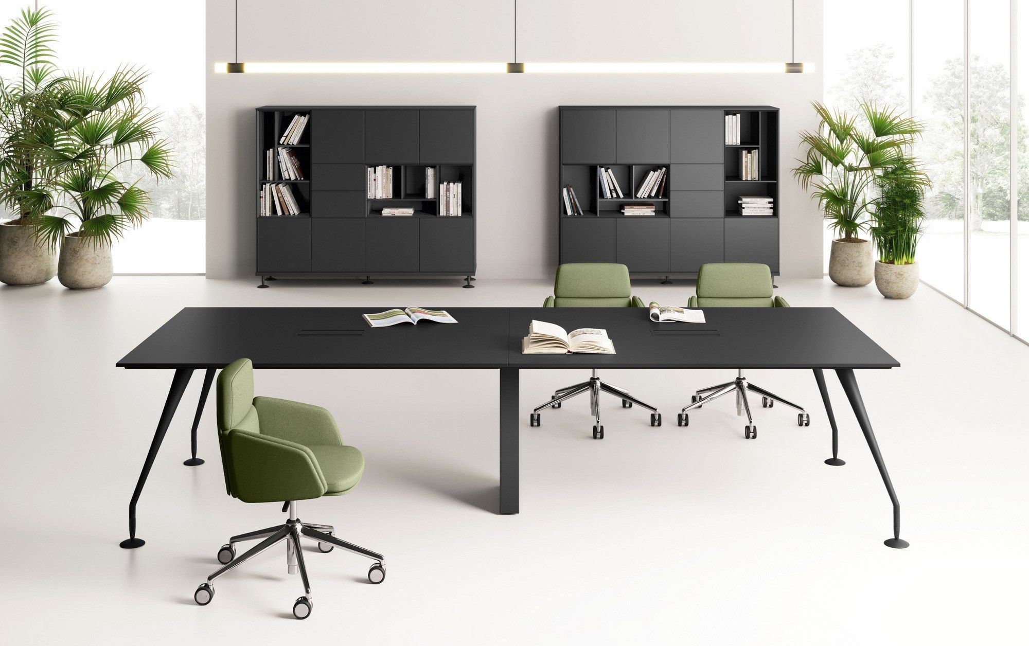 Модульный офисный книжный шкаф Las Mobili Enosi Evo ARCH-00005225 - Вид №1