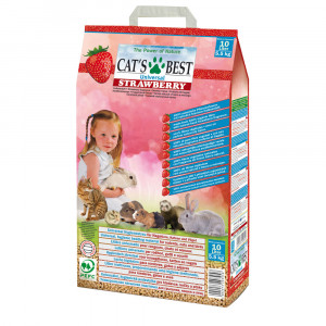 ПР0055855 Наполнитель для туалета CAT"S BEST Universal древесный впитывающий Клубника 10л (5,5кг) Cat's Best