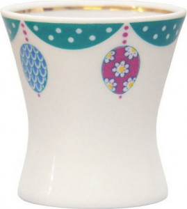 10550414 Императорский фарфоровый завод Рюмка для яиц "Изумруд" "Пасхальная трапеза" "Молодежная" Твёрдый фарфор