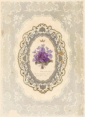 01595 Декупажная карта 30.8 x 44 см "Записка с фиалками" Чип-Арт 