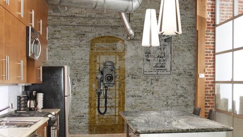 GLAMORA Виниловые обои под кирпич Vitaminic sun-id-1400177 - Вид №3