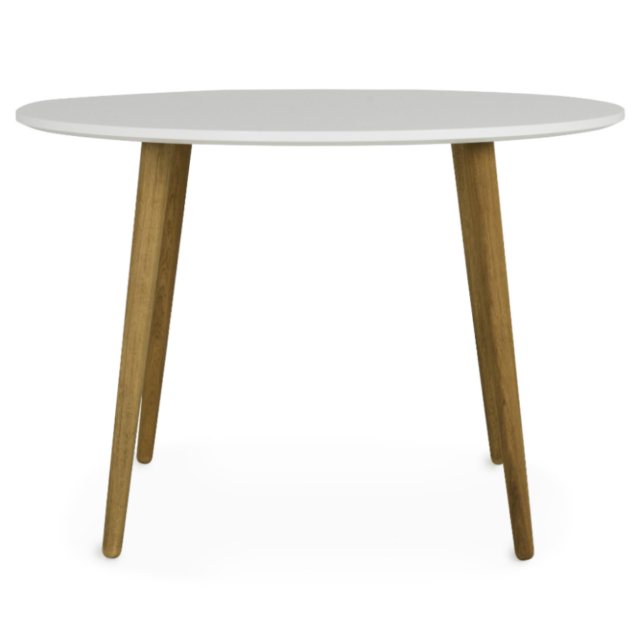 Стол обеденный, круглый,  Tenzo Dot, дуб, Ø110 см, белый 1685001 - Вид №1