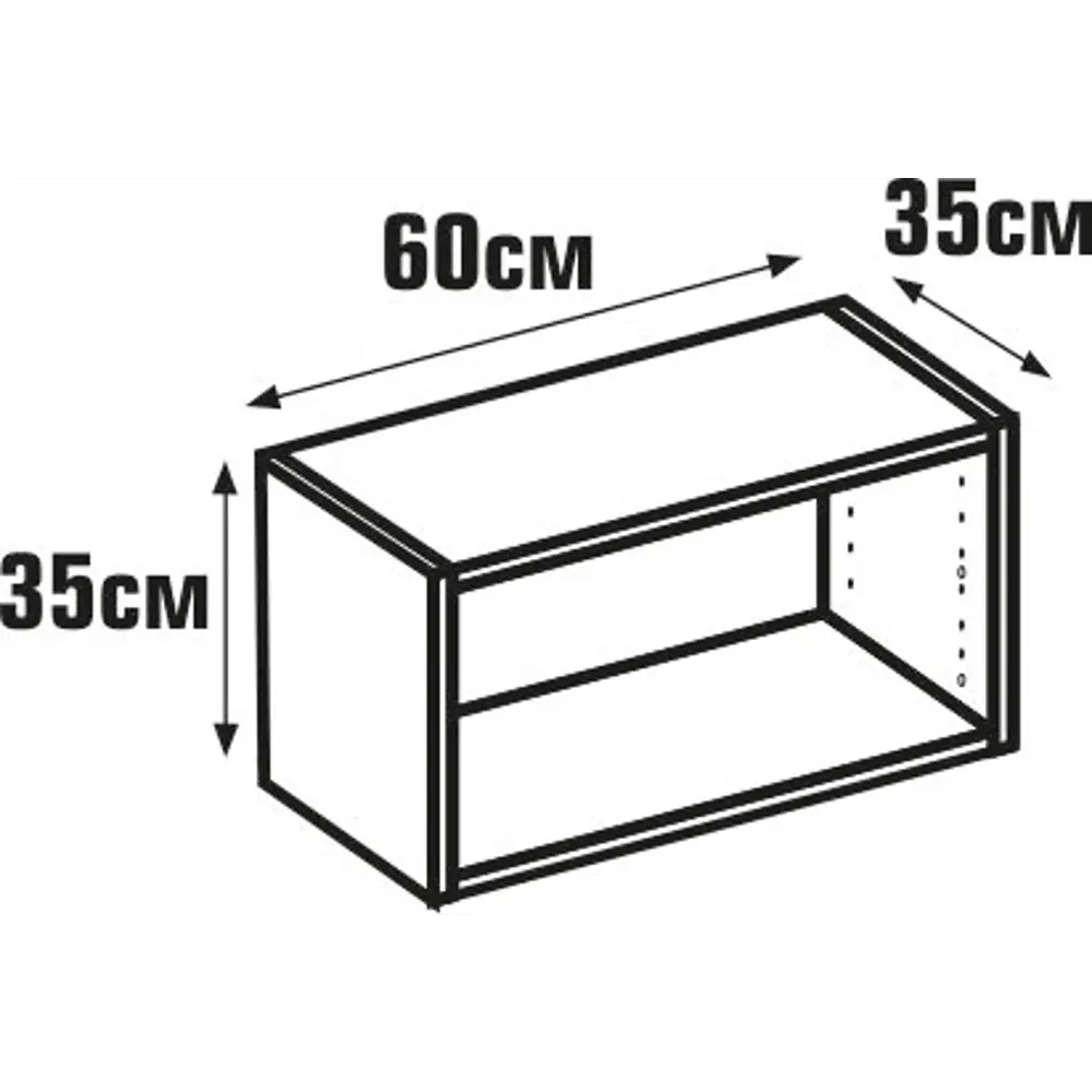 Каркас навесной 60x35x35 см, ЛДСП, цвет белый 18793408 STLM-2144213 DELINIA  - Вид №7