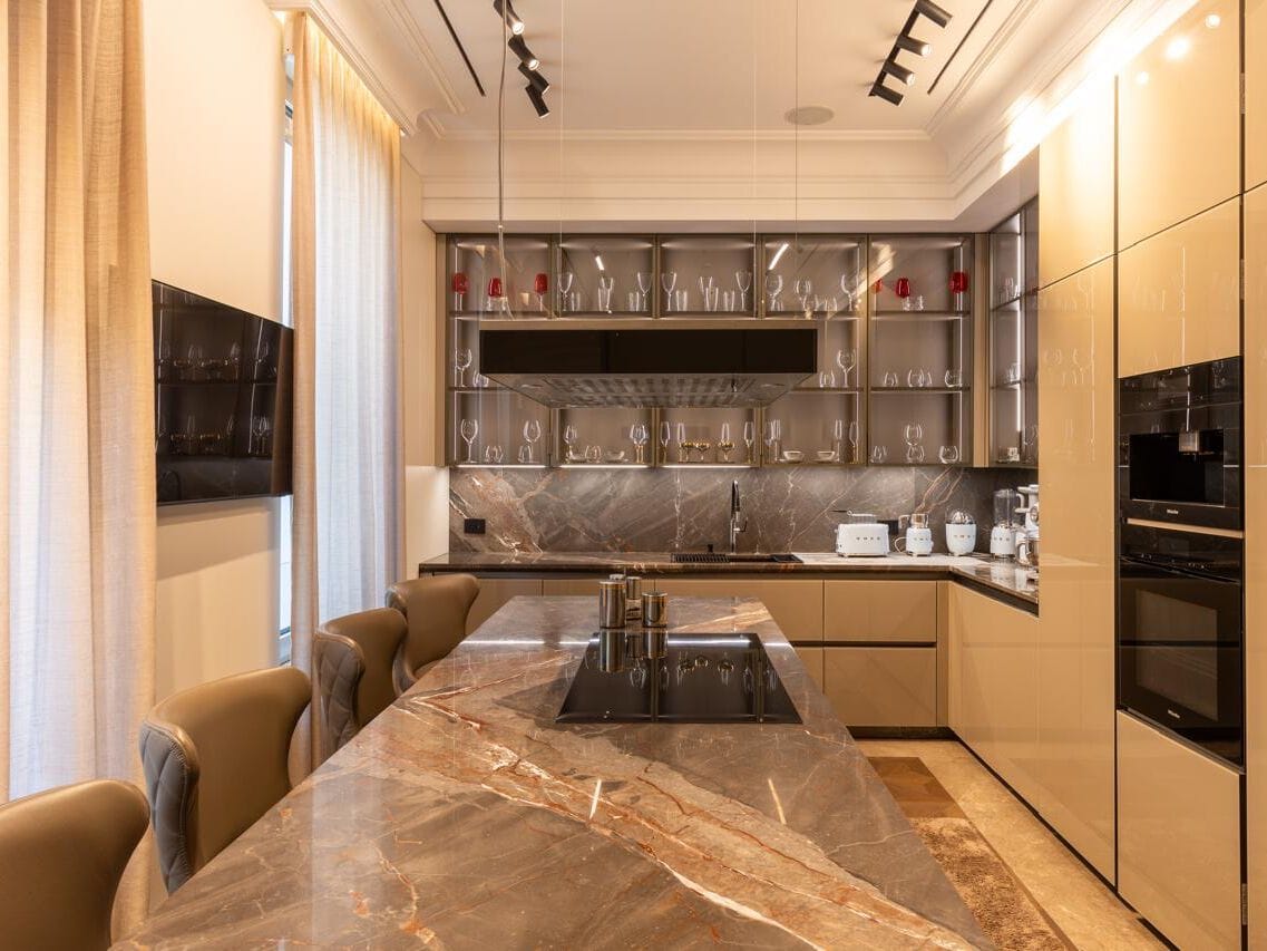 Высокий тканевый стул с подставкой для ног ABLE TEATRO ARCH-00022622 - Вид №4