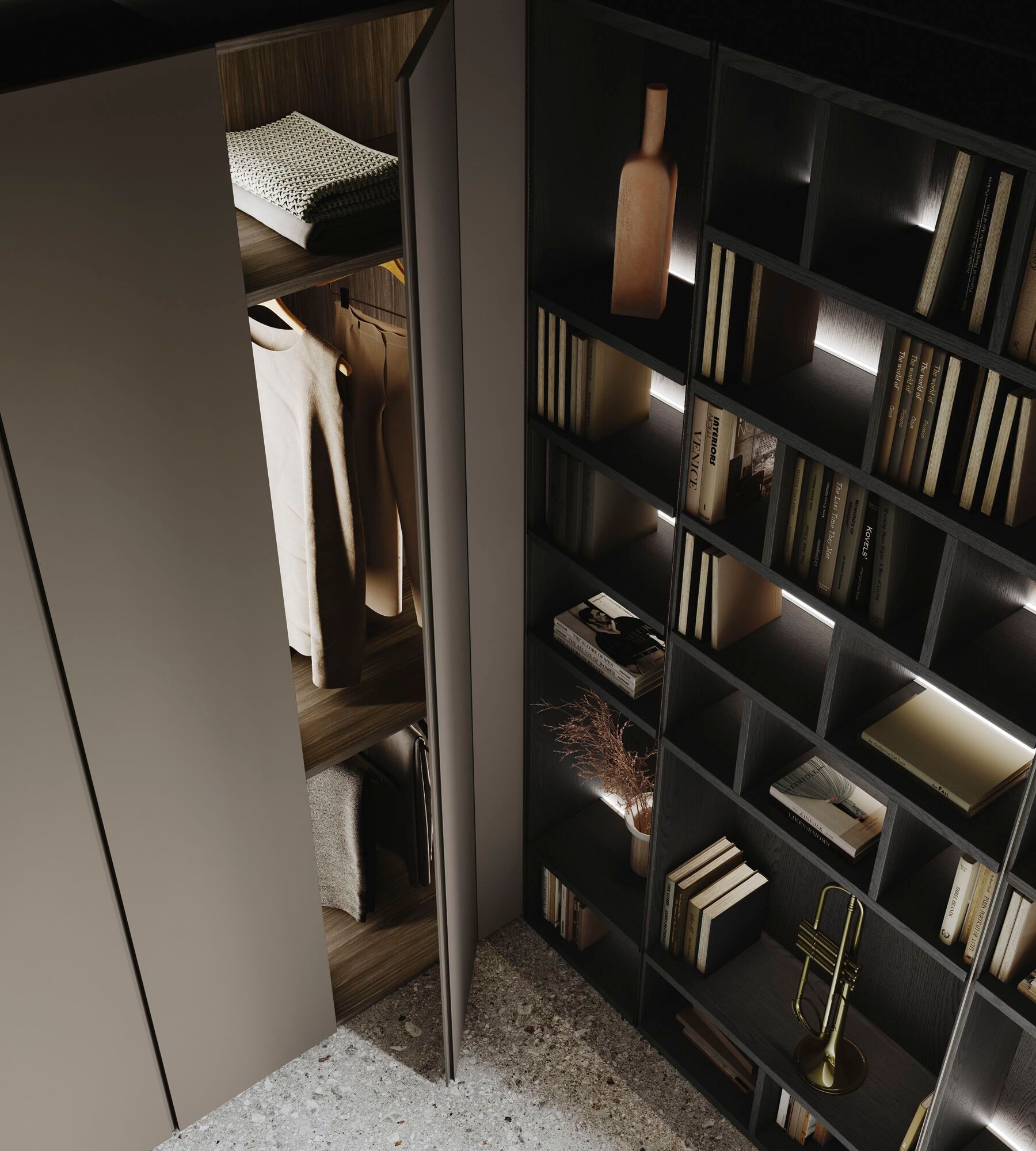 Индивидуальный двухкамерный секционный шкаф Guzzini & Fontana Groove ARCH-00129697 - Вид №1