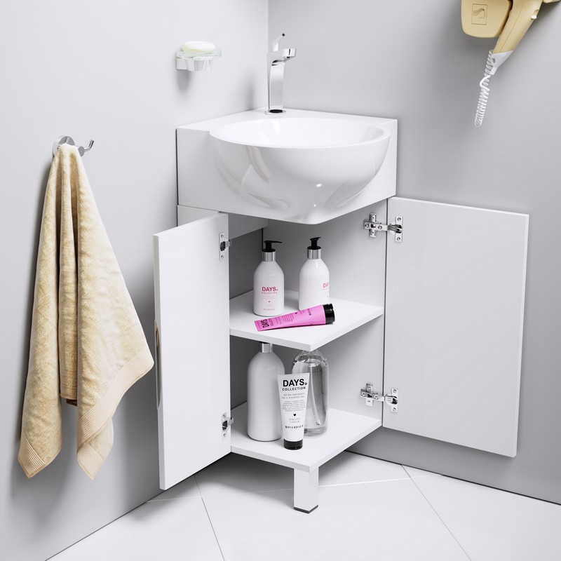 Рио тумба угловая под умывальник  Rio.01.04 AQWELLA 4640021061435 - Вид №2