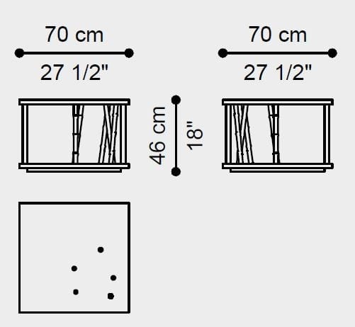 Деревянный квадратный журнальный столик ETRO Home Interiors Taxila ARCH-00022529 - Вид №3
