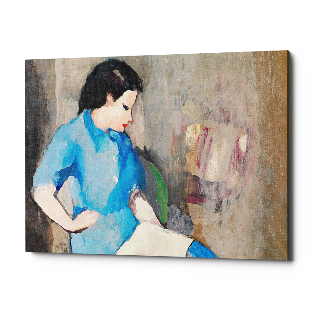 896518940_2628 Картина «Портрет читающей женщины» (холст, галерейная натяжка) Object Desire 