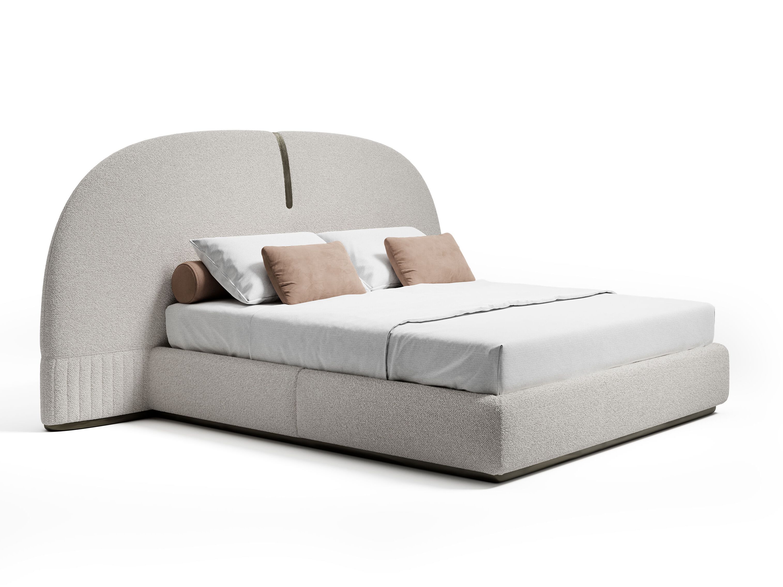 Кожаная двуспальная кровать с мягким изголовьем Capital Collection Люкс ARCH-00036169