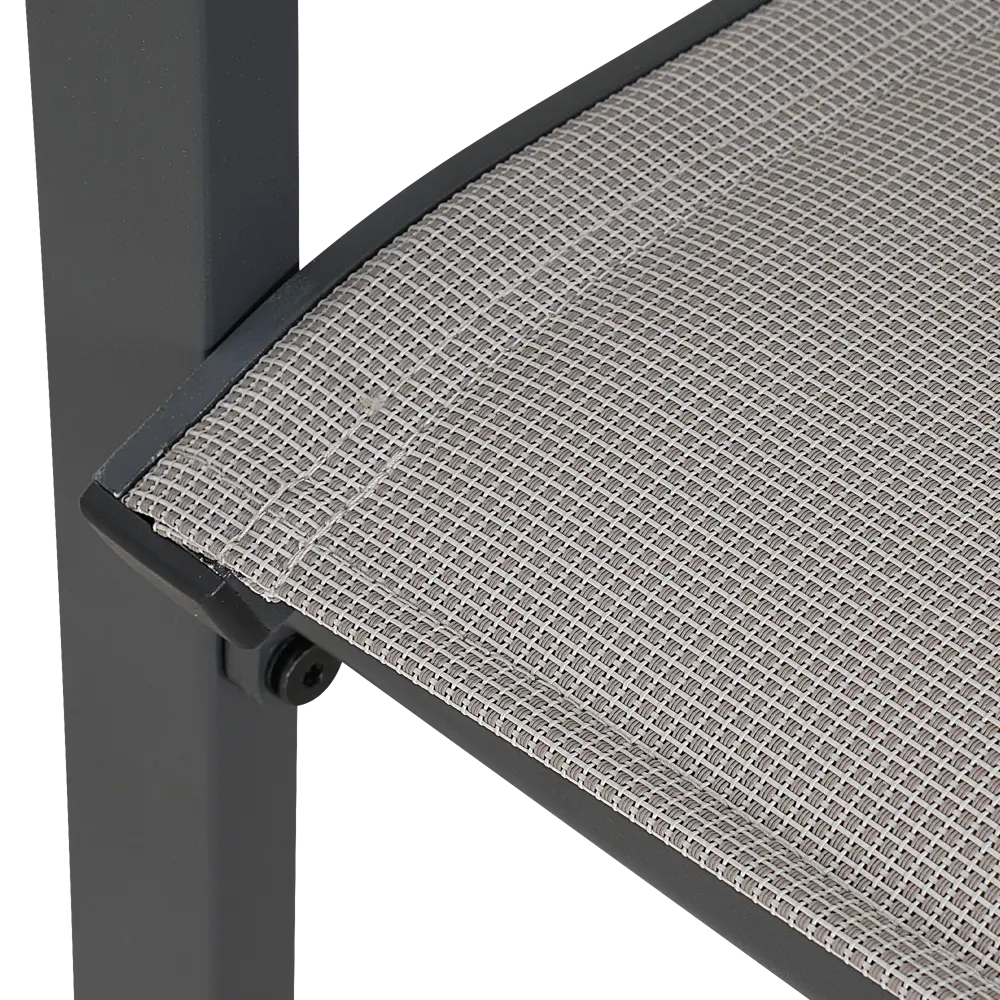 Стул садовый BEGINIA Aldan 55x62x86 см алюминий серый 2 шт STLM-2048504 - Вид №10