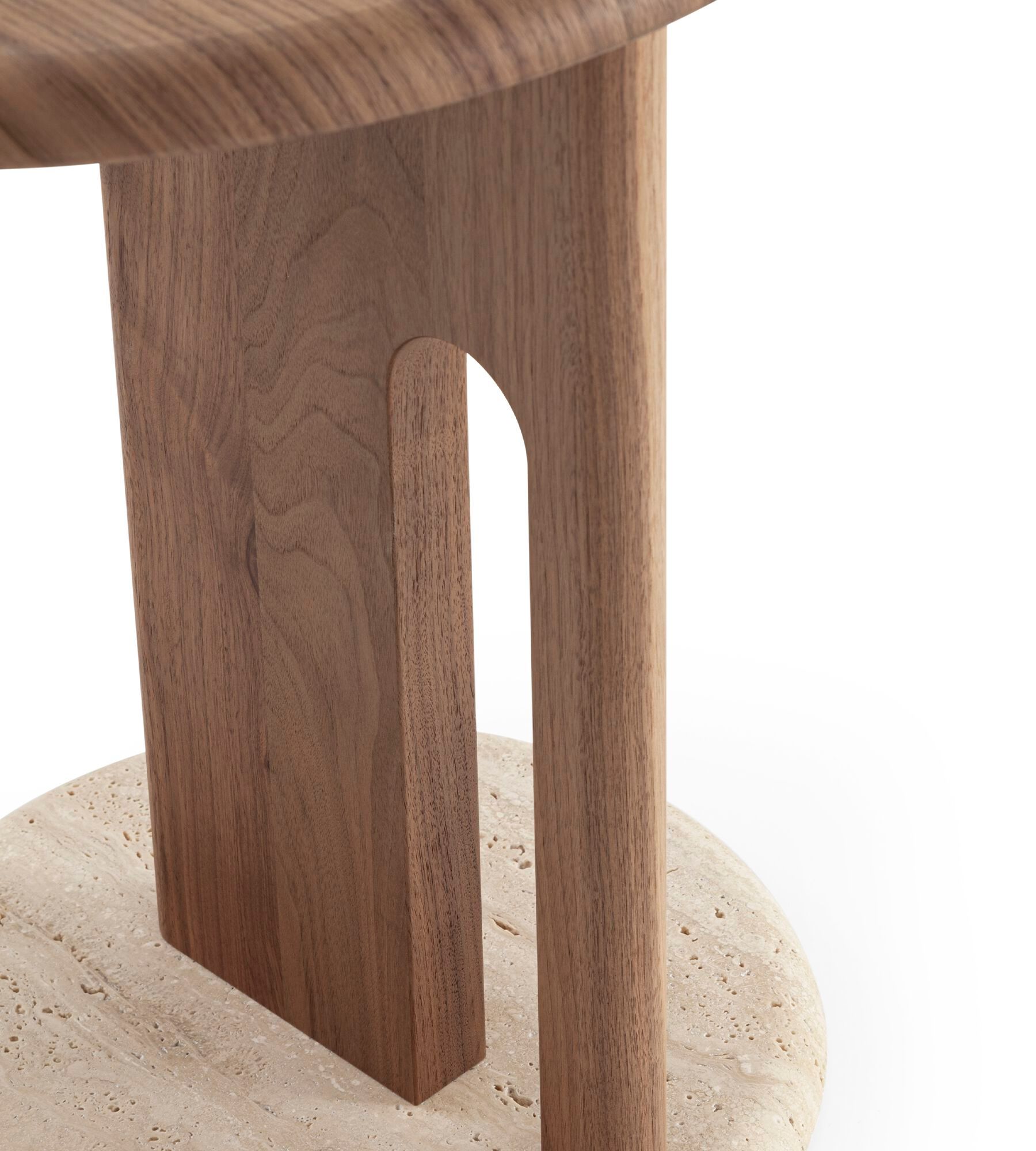 Журнальный столик с основанием из травертина и каркасом из грецкого ореха Morica Design Haute Couture ARCH-00042966 - Вид №3