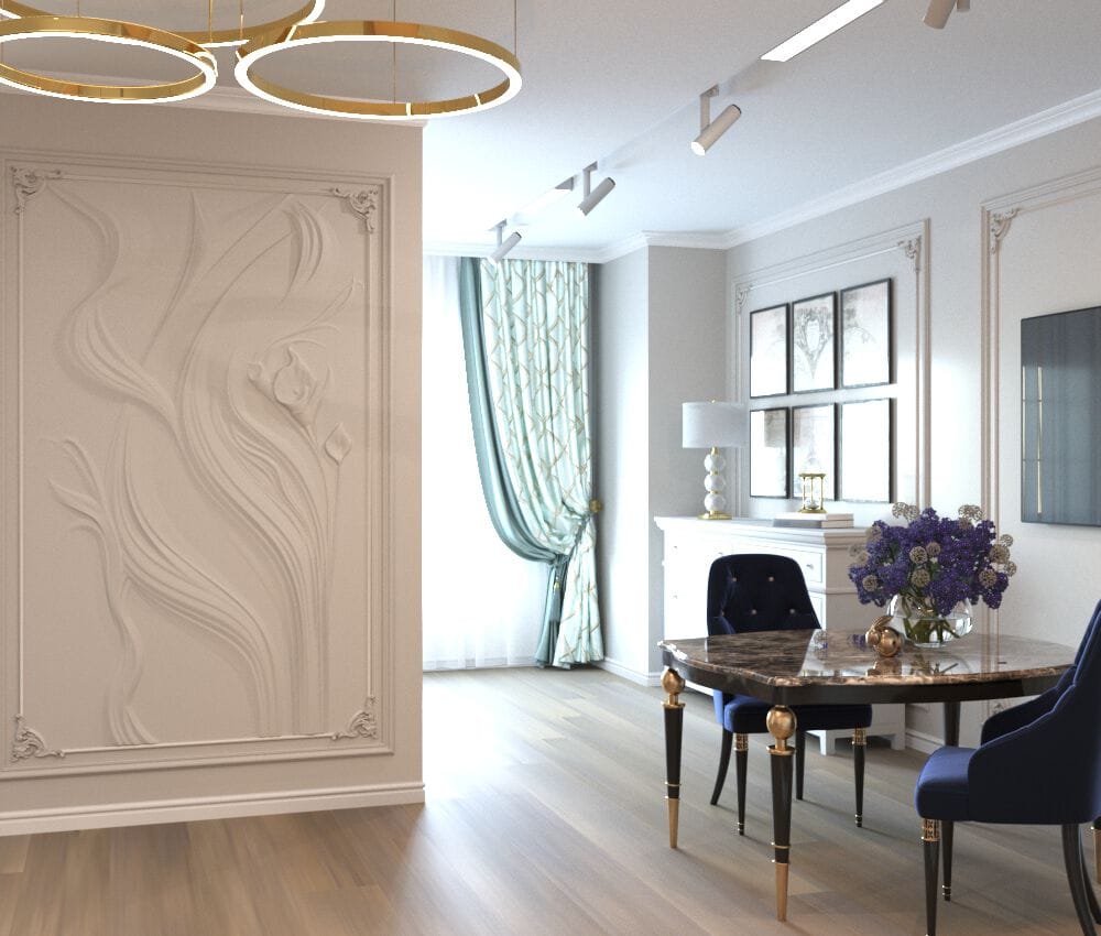 Трехмерная декоративная гипсовая панель WallDeco KALA ARCH-00090294 - Вид №4