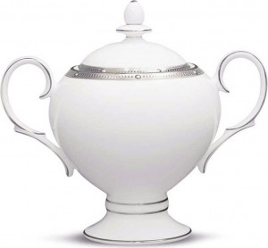 32095 Noritake Сахарница Noritake "Рочель,платиновый кант" 300мл Фарфор костяной