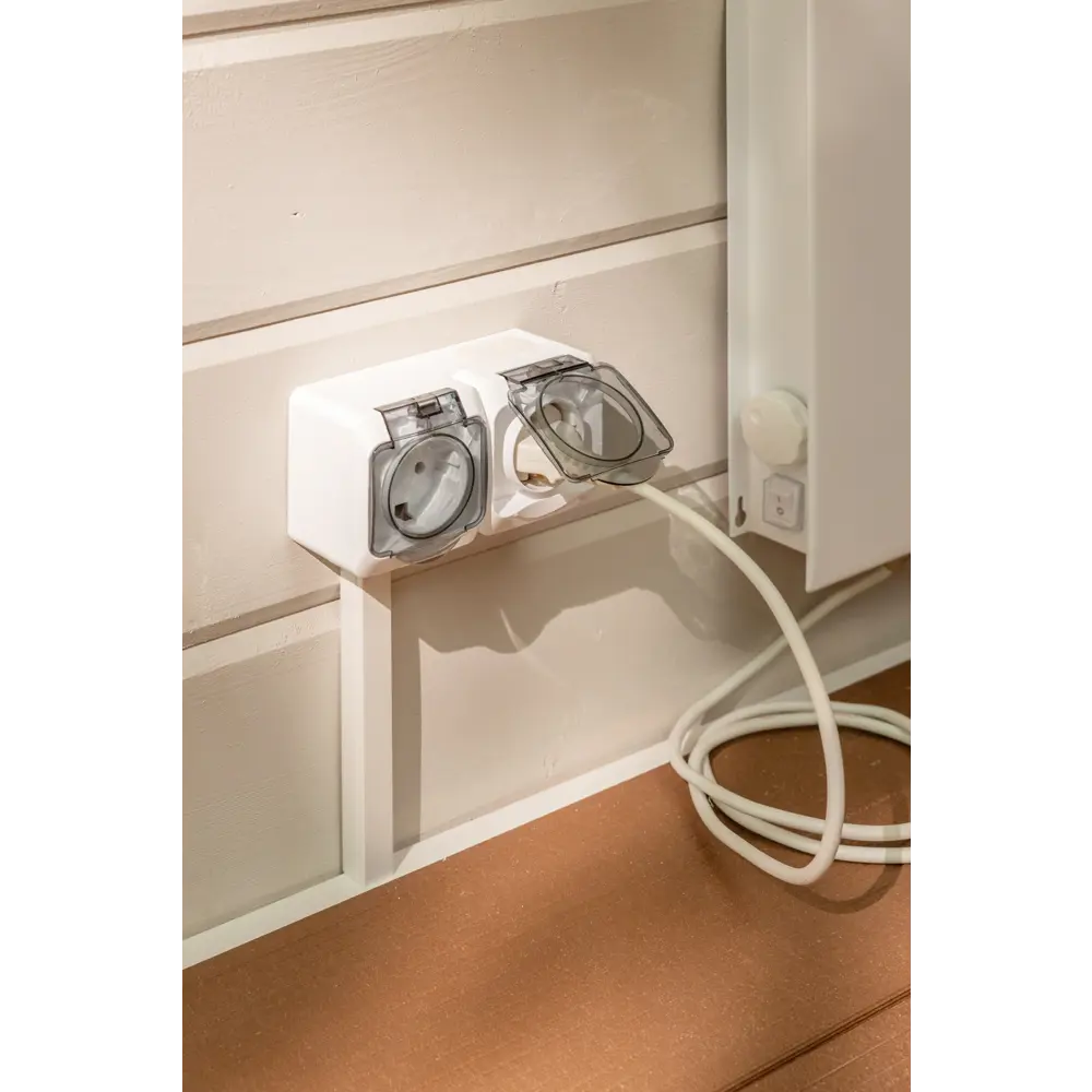 Двойная влагозащищенная розетка SYSTEME ELECTRIC Этюд с защитными шторками 82106283 STLM-0019084 - Вид №3