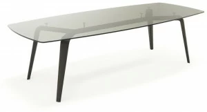 MisuraEmme Прямоугольный стол из дерева и стекла Atelier