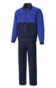 68104 Костюм "Универсал-Люкс" темно-синий-василек  Летняя спецодежда  размер 44-46/158-164