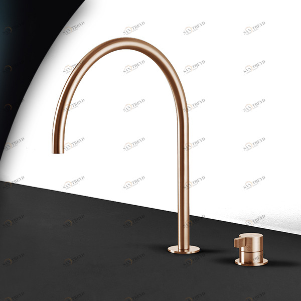 Смеситель для раковины TOOX TXQ33R розовое золото Radomonte