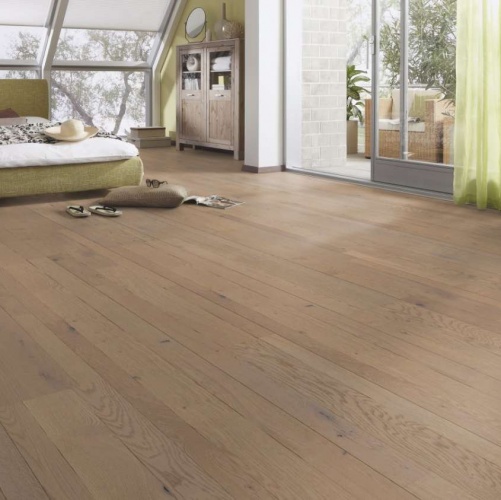 Паркетная доска Meister PС 400 Style Античный серый 8266 Дуб Рустик с брашью (Текстурированная) 2400х255 мм 2300200055 - Вид №7