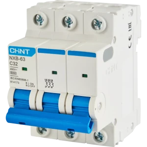 Автоматический выключатель CHINT NXB-63 3P C32 А 6 кА 85334566 STLM-2059000