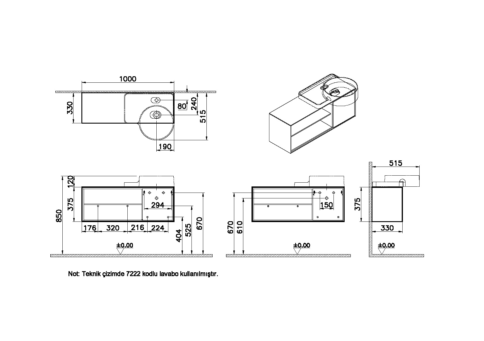 62417 Раковина Vitraglobal Voyage - Вид №1