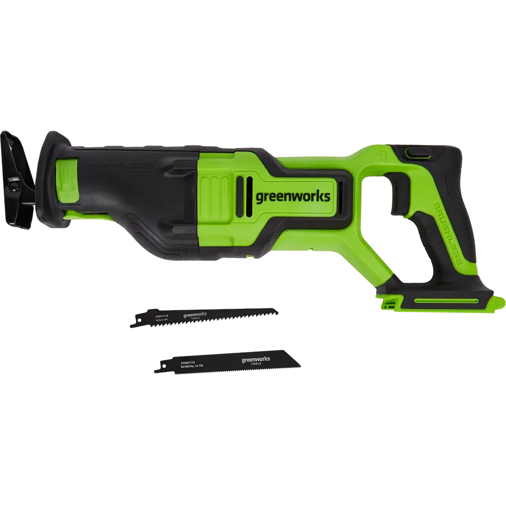 Пила сабельная аккумуляторная бесщеточная Greenworks GD24RS, 24 В Li-Ion, без АКБ и ЗУ STLM-2178913 - Вид №4