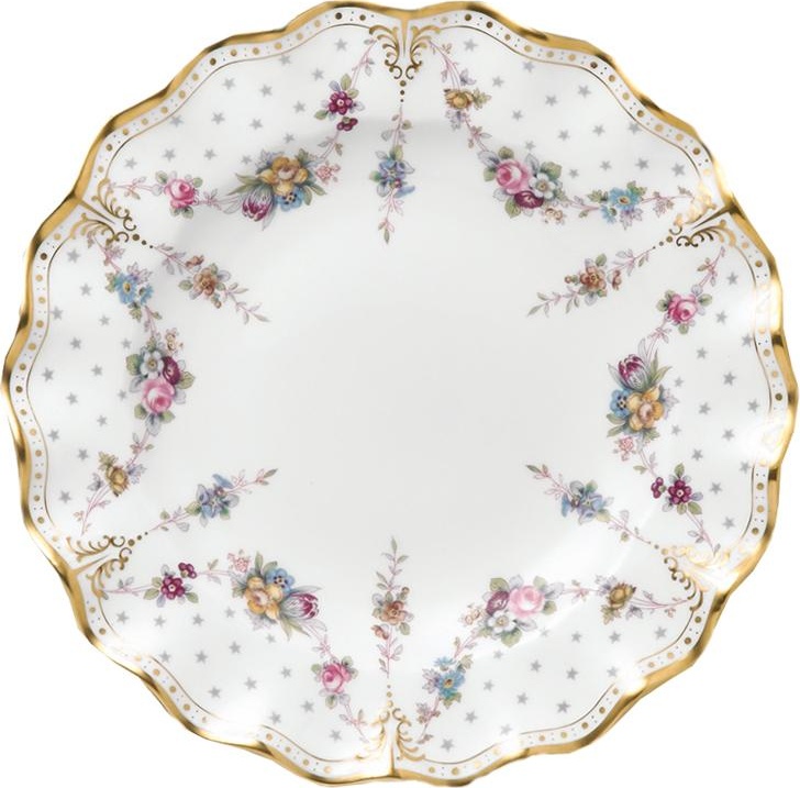 52730 Royal Crown Derby Тарелка закусочная Royal Crown Derby "Роял Антуанетта" 21,5см Фарфор костяной 