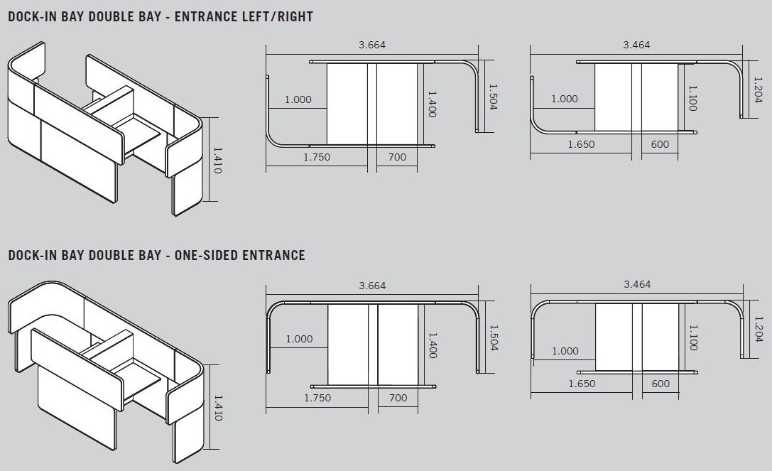 BENE Отдельно стоящая офисная перегородка Docklands sun-id-1360580 - Вид №2