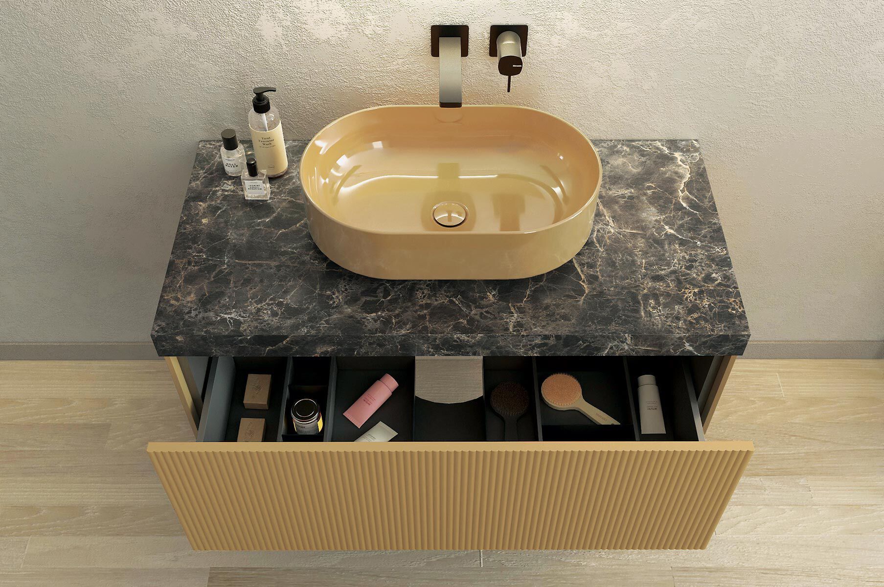 Деревянный напольный умывальник с ящиками LEGNOBAGNO Re-Stretch ARCH-00003717 - Вид №2