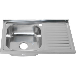 Мойка 8050 L MELANA 0,8/180 накладная прямоугольная с сифоном (005 t L *10)