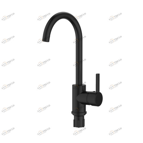 Orange OneLife P04-001b Полимерный смеситель для кухни, цвет: чёрный Хром sun-id-1517139