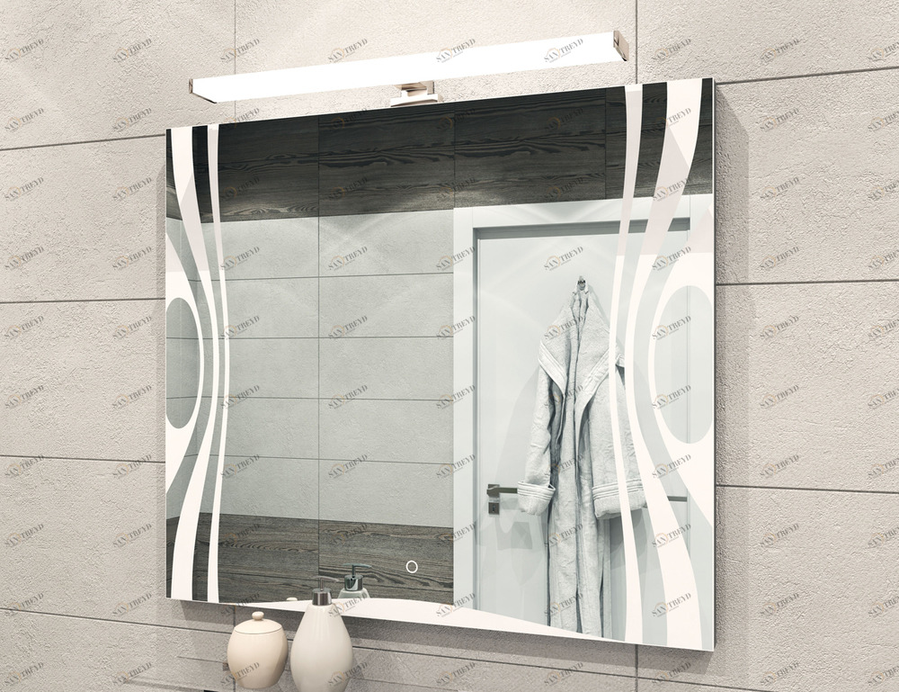 Зеркало Leo 800 с LED-светильником800⨉50⨉700 мм VIGO sun-id-665232