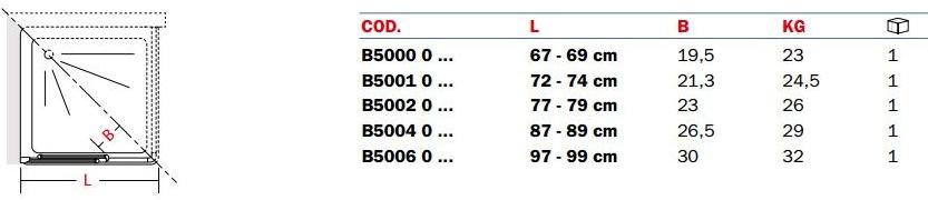 INDA® Душевая кабина угловая стеклянная с раздвижной дверцей Jolly sun-id-1371324 - Вид №3