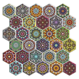 Наклейка декоративная 3D мозаика Этнос 25x25 см