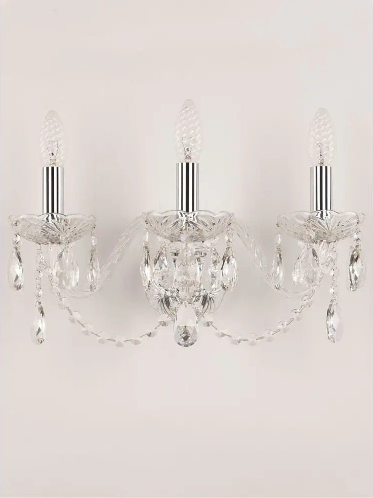 90027411 Настенный светильник BOHEMIA IVELE CRYSTAL 101B.3.165.Ni цвет никель STLM-0089522