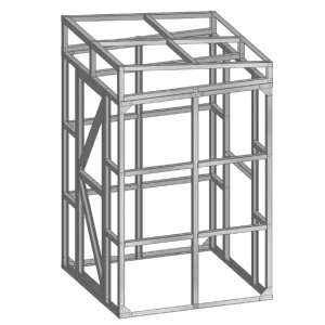 91630487 Сборно-разборный хозблок Upforming оцинкованная сталь 150 x 150 x 245 см коричневый STLM-0957448