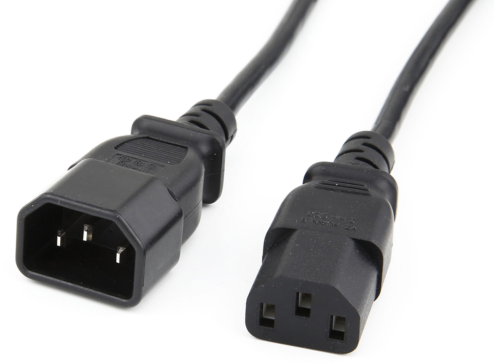 EX10015BKC14-DE Adaptor с компьютерной розетки iec c13 (вилка iec c14) на евро розетку schuko 10а Cyberpower Santreyd 