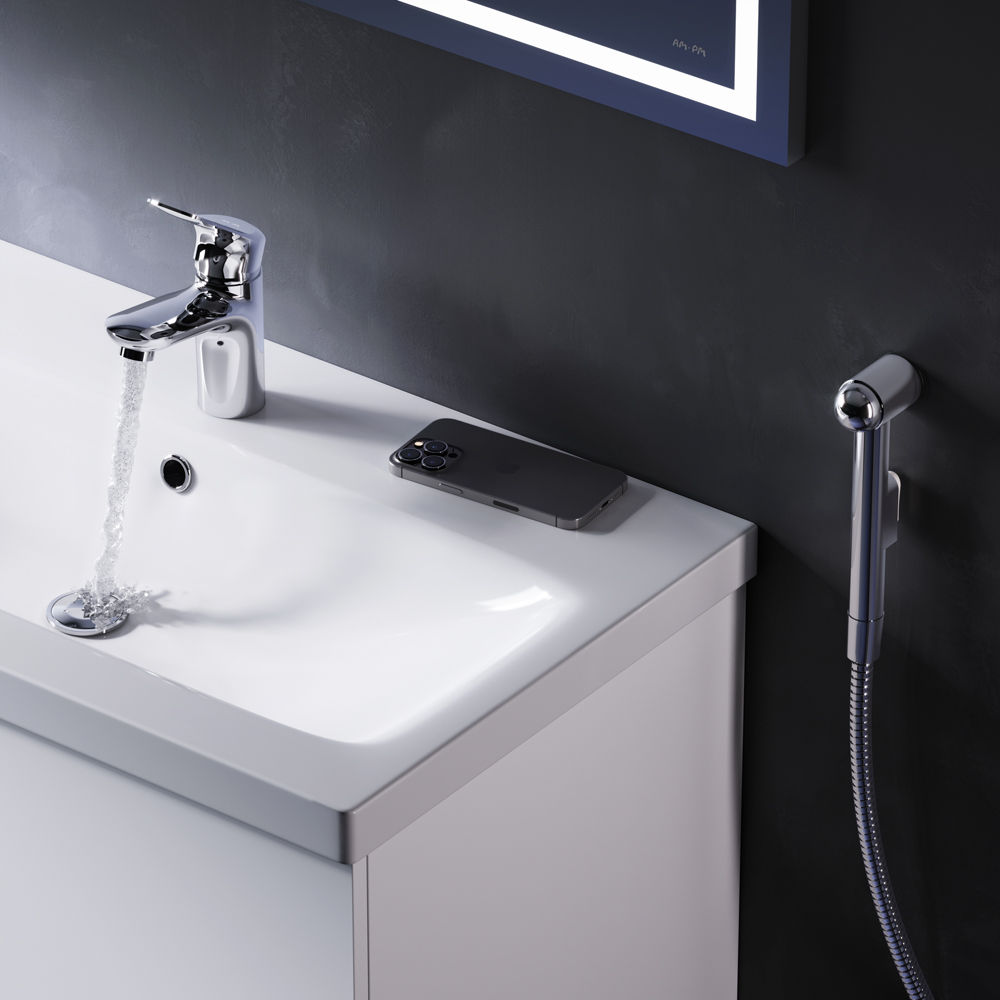 F85C03000 смеситель для умывальника с гиг.душем хром шт AM.PM Sunny - Вид №1