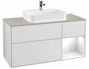 Villeroy&Boch Тумба под раковину Прямоугольная версия F423GFMT Finion White Matt Lacquer