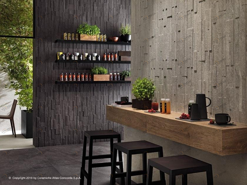 Atlas Concorde Объемная настенная плитка белого цвета для интерьеров Klif sun-id-1394409