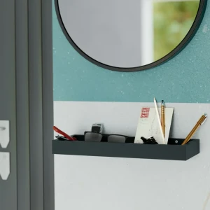 Полка настенная Spaceo Paris 40x15 см МДФ цвет чёрный 82877515 STLM-2128119