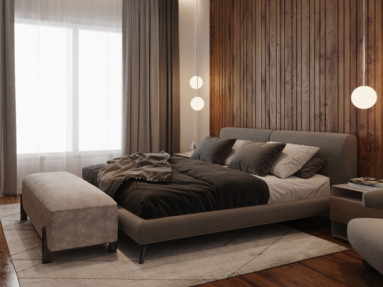 Мягкая скамейка из ткани ANA ROQUE INTERIORS ARCH-00030300 - Вид №1