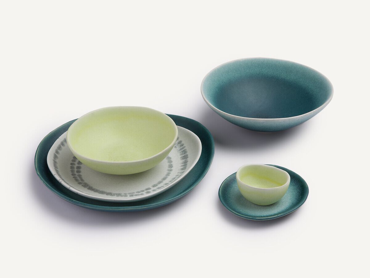 Набор круглых сервировочных тарелок из глазурованной керамики AMPM Ritual ARCH-00032668 - Вид №3