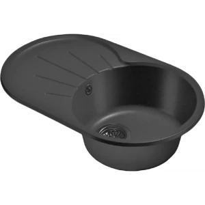 91826418 Мойка для кухни врезная Santrek ROUND SA-R750 45.5x74.6 см глубина чаши 20 см искусственный камень цвет графит STLM-1404881