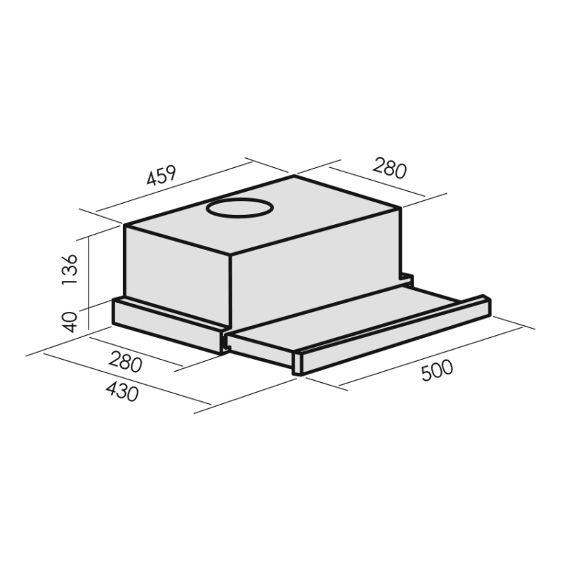 9921718 Вытяжка телескопическая MBS ARALIA 150 GLASS черный/черный STDN-0026227 - Вид №6