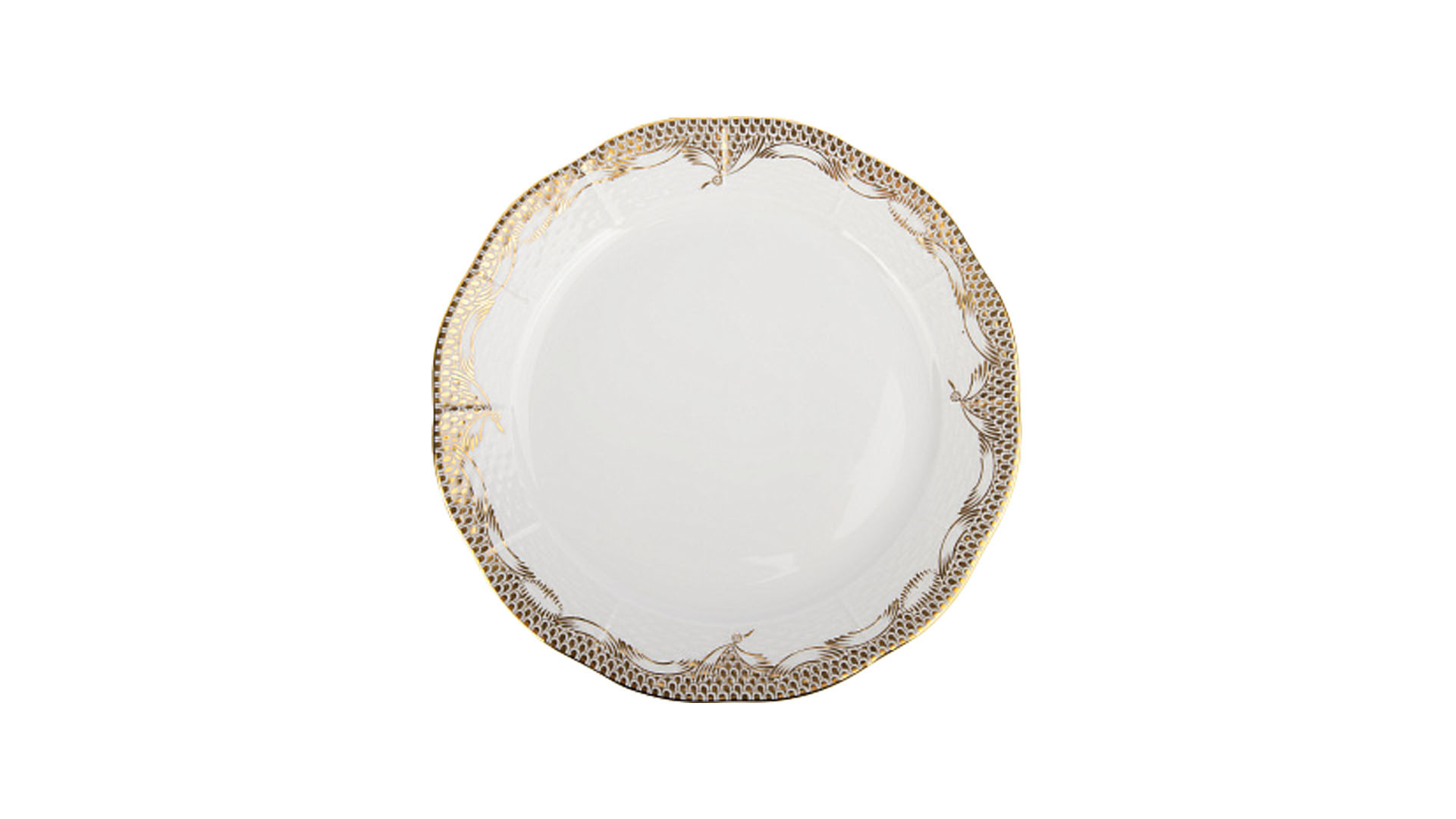 10631173 Herend Набор из 6 тарелок обеденных 25,5см "Чешуя" (золото) Фарфор, Керамика  - Вид №1