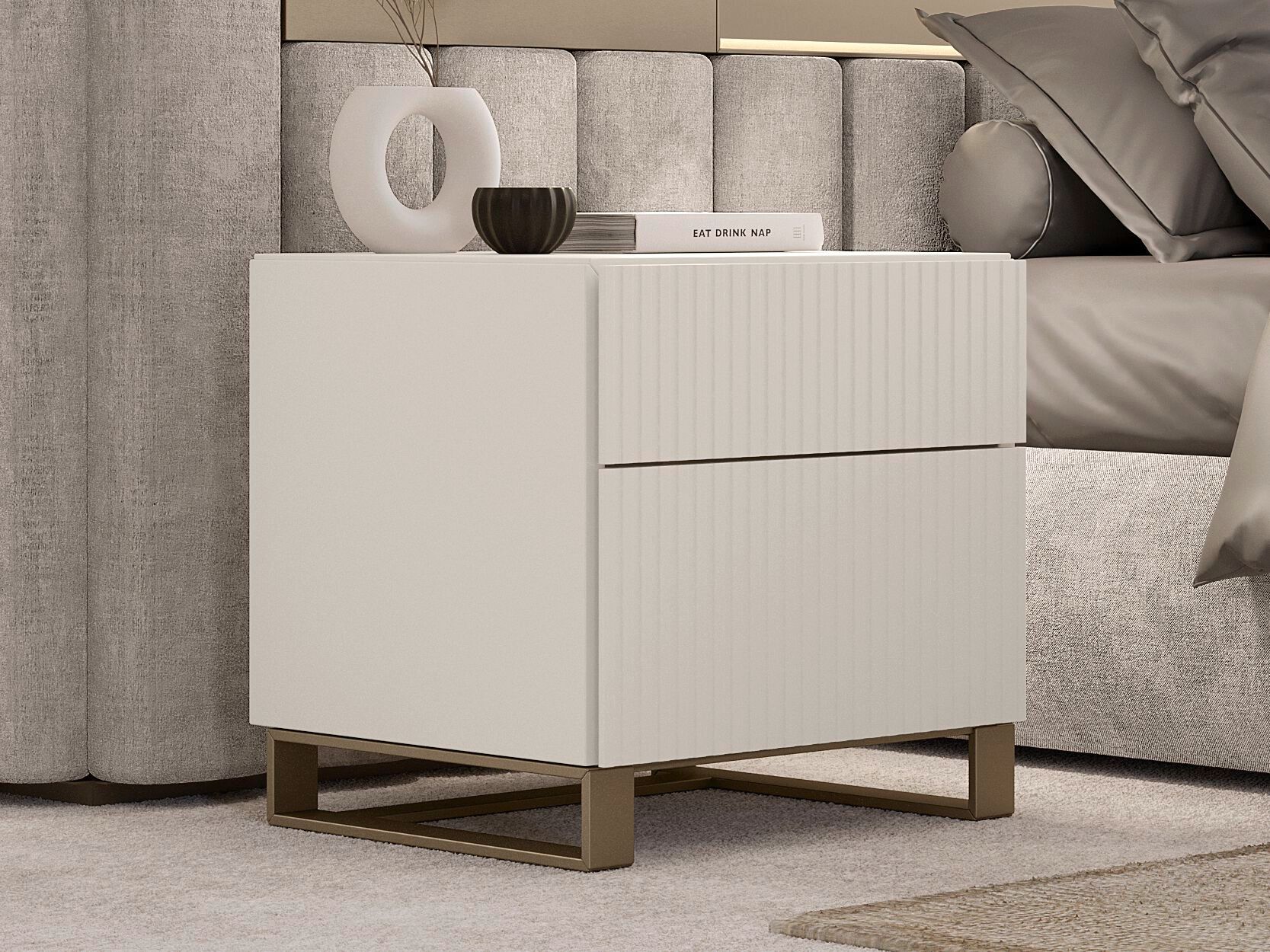 Деревянная прямоугольная тумбочка с ящиками Olivieri ARCH-00004760