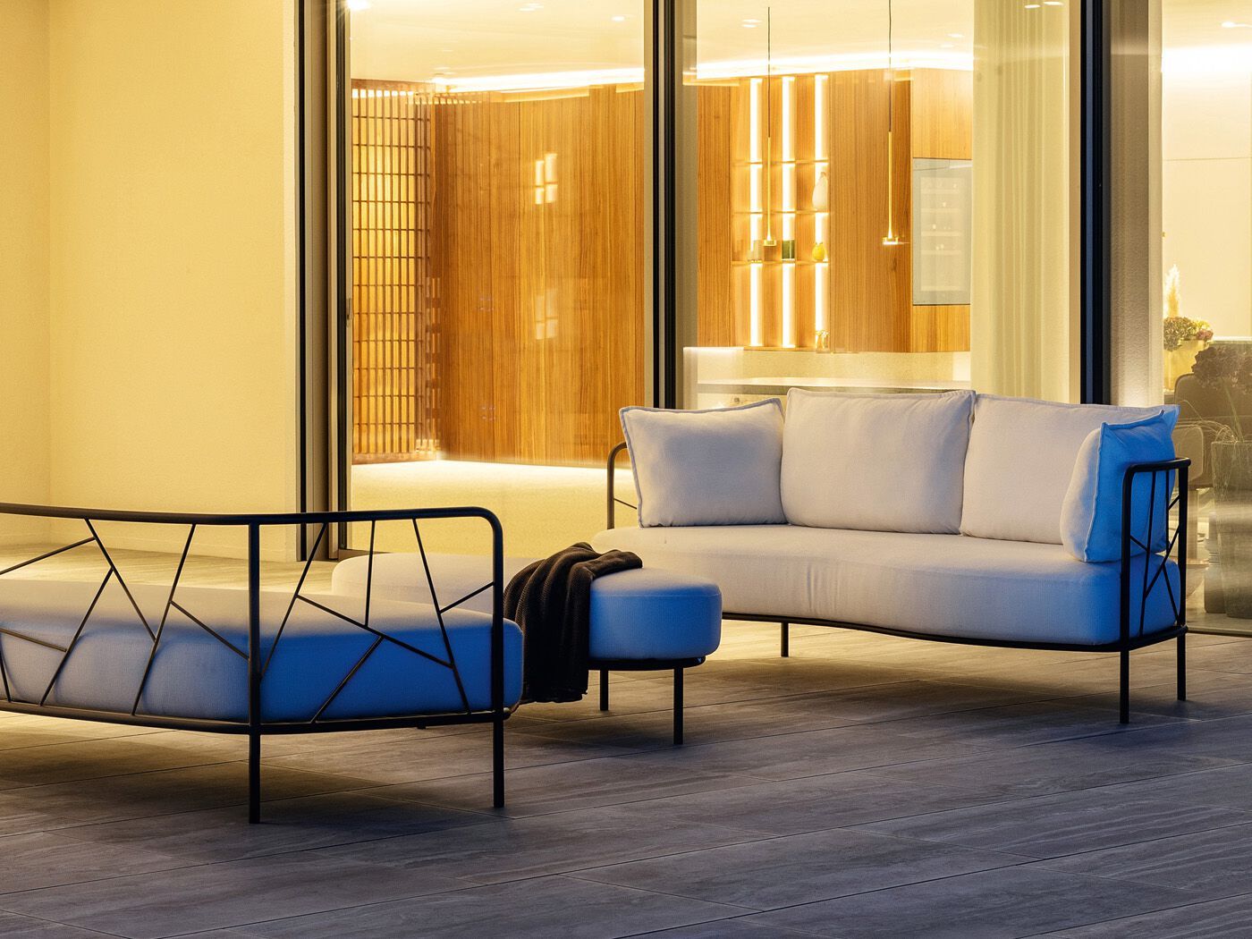 Из нержавеющей стали сад пуф FISCHER MÖBEL Aura ARCH-00024068 - Вид №2